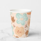 Gobelets En Papier Papier floral automne (Droite)