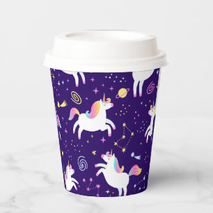 Gobelets En Papier Papier motif Unicorn Fan Club