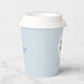 Gobelets En Papier Papier personnalisé Dusty Blue & Heart Business Lo (Droite)