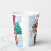 Gobelets En Papier Papillon Chien dans la neige Maison de Chien de No (Droite)