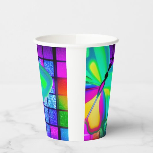 Gobelets En Papier Papillon d'art (Gauche)