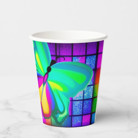 Gobelets En Papier Papillon d'art (Recto)