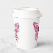 Gobelets En Papier Papillon de fleurs avec Sakura rose (Droite)