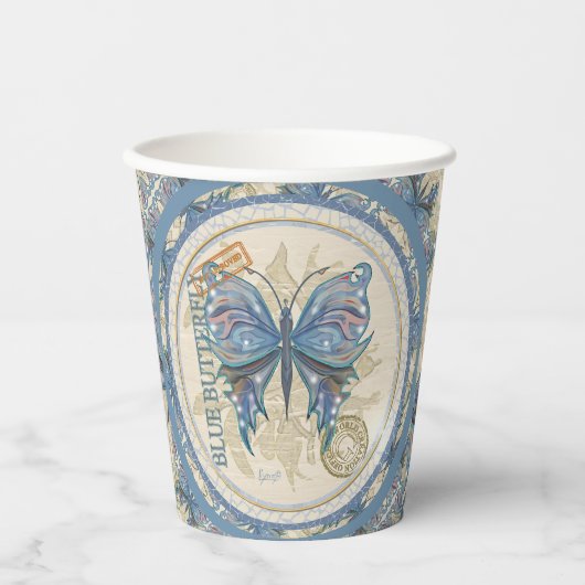 Gobelets En Papier Papillon du bureau de création G (Recto)