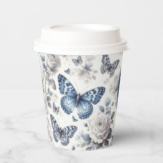 Gobelets En Papier Papillon et rose