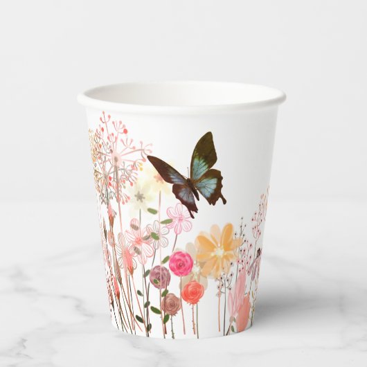 Gobelets En Papier Papillon Meadows (Recto)