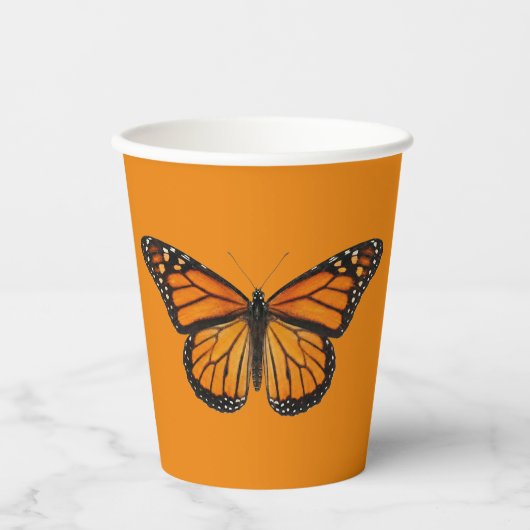 Gobelets En Papier Papillon monarque (Recto)