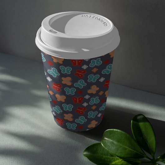 Gobelets En Papier Papillon Multicolore Dessin Animé