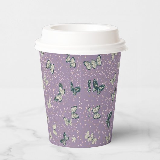 Gobelets En Papier Papillon pourpre (Droite)