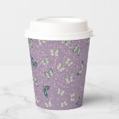 Gobelets En Papier Papillon pourpre (Recto)