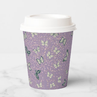 Gobelets En Papier Papillon pourpre