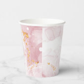 Gobelets En Papier Papillon premier anniversaire fille 1er rose viole (Droite)