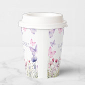 Gobelets en papier Papillon rose et violet  (Droite)