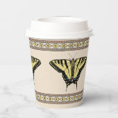 Gobelets En Papier Papillon Southwestern jaune Swallowtail (Verso)