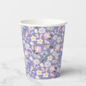 Gobelets En Papier Papillon Violet (Verso)