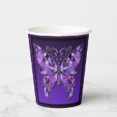 Gobelets En Papier Papillon violet 31 tasses en papier (Verso)