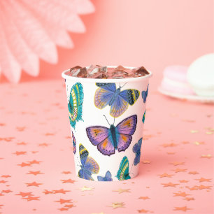 Gobelets En Papier Papillons