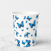 Gobelets En Papier Papillons bleus (Droite)
