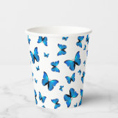 Gobelets En Papier Papillons bleus (Recto)