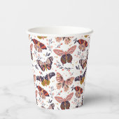 Gobelets En Papier Papillons Boho (Verso)