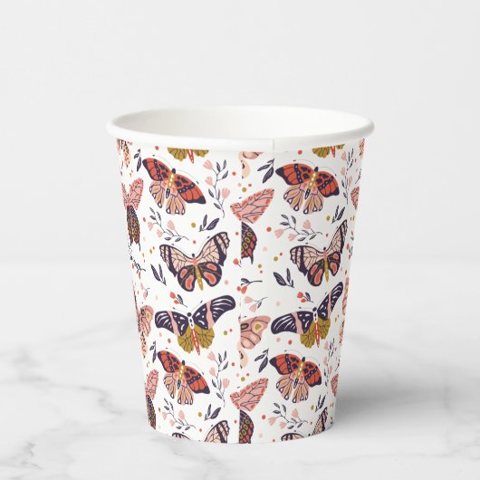 Gobelets En Papier Papillons Boho (Droite)