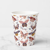 Gobelets En Papier Papillons Boho (Recto)