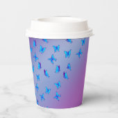 Gobelets En Papier Papillons Enchantés Violet (Verso)