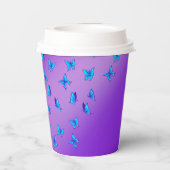 Gobelets En Papier Papillons Enchantés Violet (Verso)