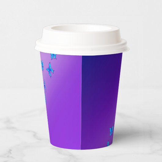 Gobelets En Papier Papillons Enchantés Violet (Droite)