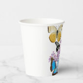 Gobelets En Papier Papillons et fleurs (Droite)