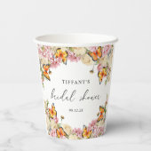 Gobelets En Papier Papillons modernes Pivoines roses Baby Shower de m (Verso)