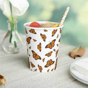 Gobelets En Papier Papillons monarques