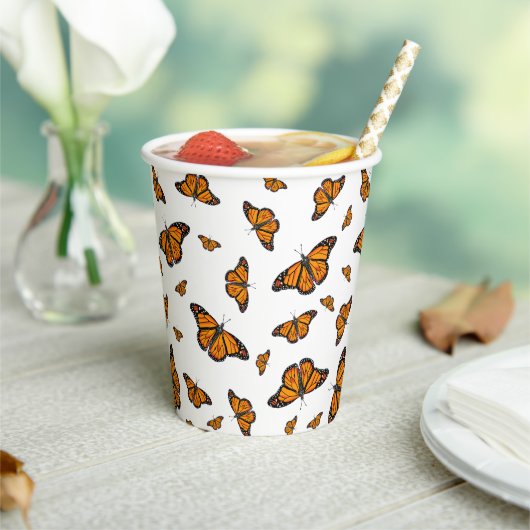Gobelets En Papier Papillons monarques (Insitu)