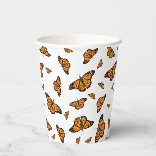 Gobelets En Papier Papillons monarques (Verso)