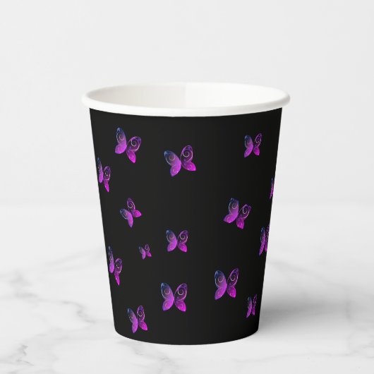 Gobelets En Papier papillons volants nature (Gauche)