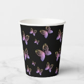 Gobelets En Papier papillons volants nature (Verso)