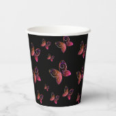 Gobelets En Papier papillons volants nature (Verso)