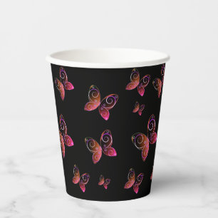 Gobelets En Papier papillons volants nature