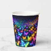 Gobelets En Papier Pappbecher mi Schmetterlingsmotuv (Verso)