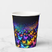 Gobelets En Papier Pappbecher mi Schmetterlingsmotuv (Recto)