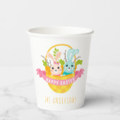 Gobelets En Papier Pâques joyeuses personnalisées (Verso)