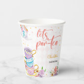 Gobelets En Papier Par-tea, anniversaire de thé (Recto)