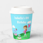 Gobelets En Papier Par-Tee Chibi Fille Anniversaire Golf Party (Verso)