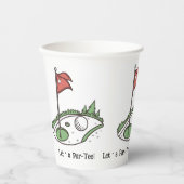 Gobelets En Papier Par-Tee ! Ligue de Golf (Recto)