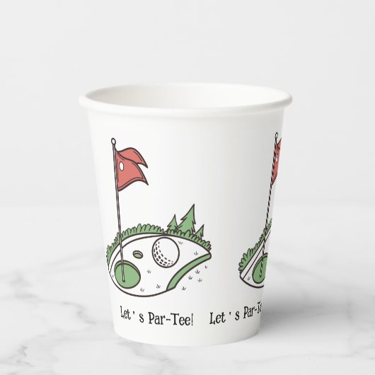 Gobelets En Papier Par-Tee ! Ligue de Golf (Recto)