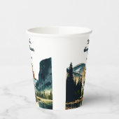 Gobelets En Papier Parc national du Yosemite Baby shower aquarelle (Gauche)