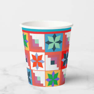 Gobelets En Papier Parchemin multicolore motif géométrique