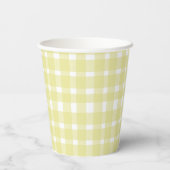 Gobelets En Papier Parfaitement Imparfait En vichy Pastel Jaune (Verso)