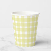 Gobelets En Papier Parfaitement Imparfait En vichy Pastel Jaune (Recto)