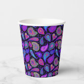 Gobelets En Papier Parfaitement Paisley Violet (Recto)